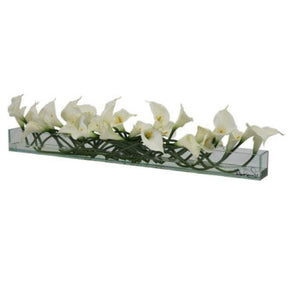 Cachepô de vidro  Casa Moderna com Lírios-brancos (Calla)