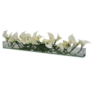 Cachepô de vidro  Casa Moderna com Lírios-brancos (Calla)
