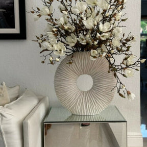 Vaso Eternity Grande com Magnólias e Driftwood