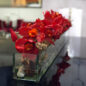 Cachepô de vidro  Casa Moderna com Cymbidiums Vermelhos