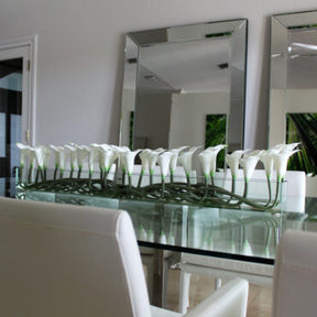 Cachepô de vidro  Casa Moderna com Lírios-brancos (Calla)