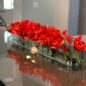 Cachepô de vidro  Casa Moderna com Cymbidiums Vermelhos
