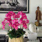 Vaso Helena Boat com Orquídeas Phalaenopsis Rosas