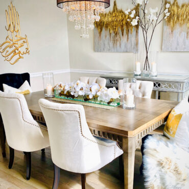 Cachepô de vidro  Casa Moderna com Orquídeas Phalaenopsis Brancas
